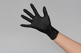 Перчатки нитриловые Perchachi, S, Черный, 100 шт/упк